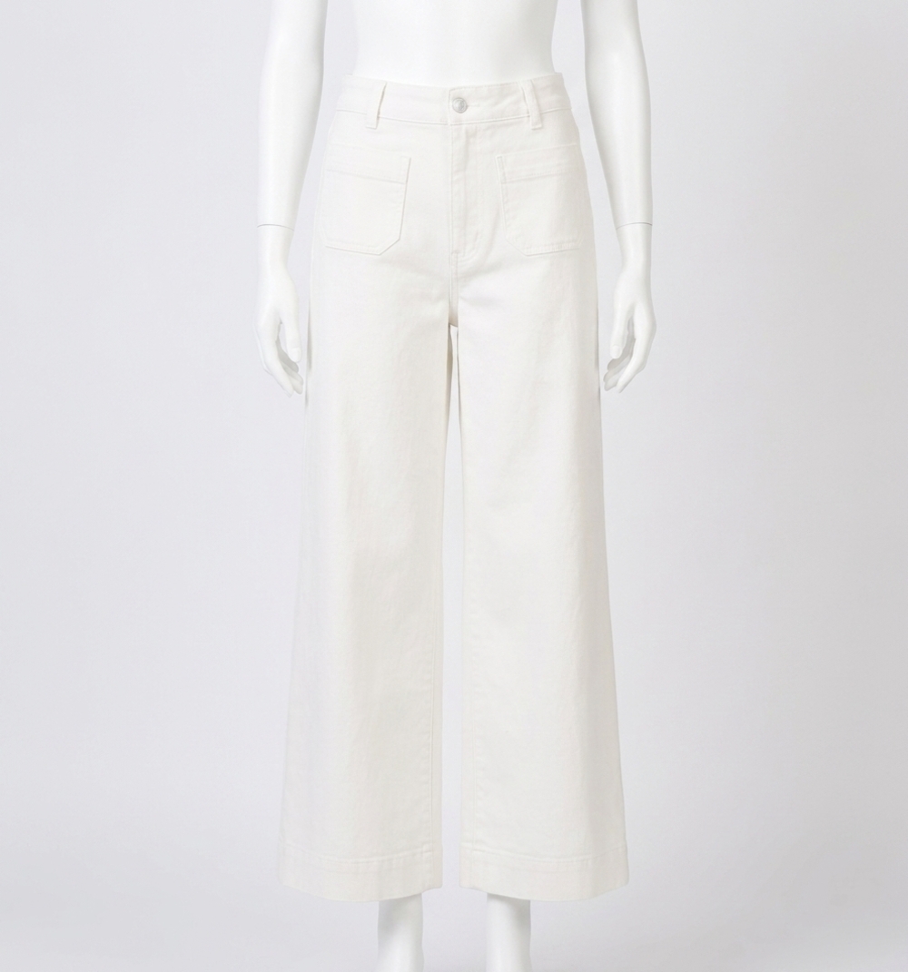 NEW PAIGE harper ankle vintage jean in tonal ecru distressed